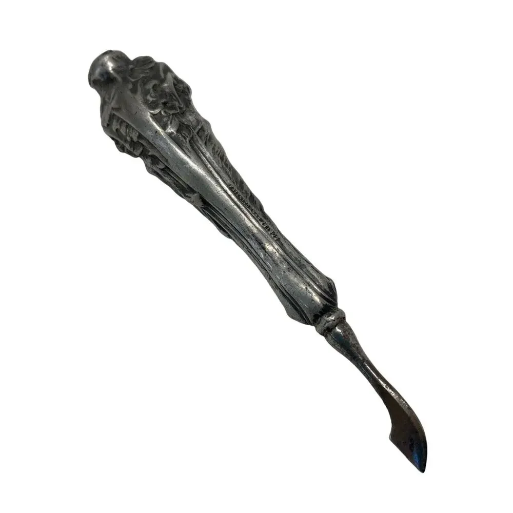 Silvertone Cuticle Pusher Marked Patent 1905 Art Nouveau Unmarked‎ Metal
